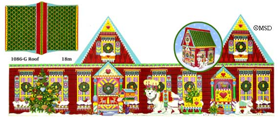 click here to view larger image of Nordic Christmas House (hand painted canvases)