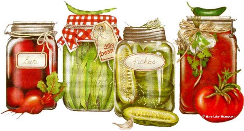 click here to view larger image of Canned Veggies (hand painted canvases)