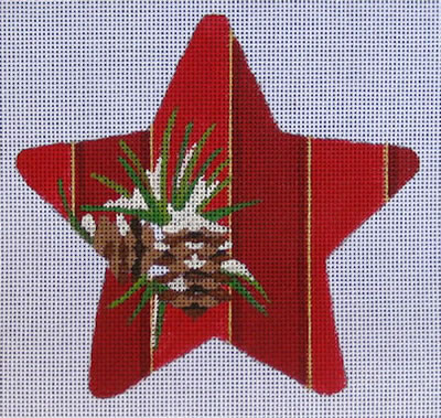 click here to view larger image of Pine Cone Star (hand painted canvases)
