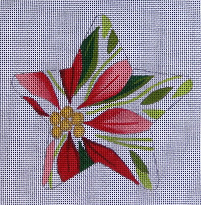 click here to view larger image of Poinsettia Star (hand painted canvases)