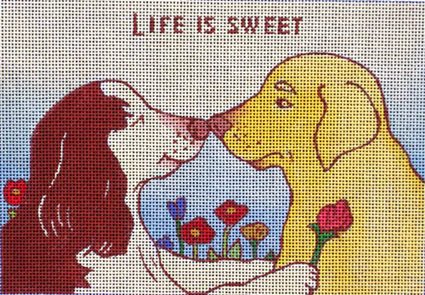 click here to view larger image of Life Is Sweet (hand painted canvases)