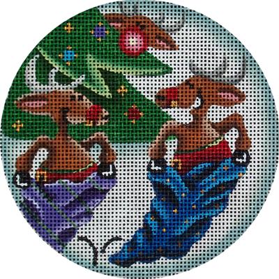 click here to view larger image of Sack Race Ornament (hand painted canvases)