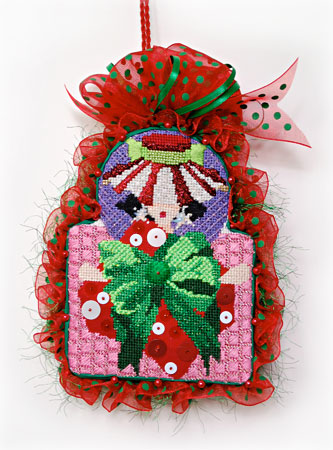 click here to view larger image of Hat Lady Striped Hat w/Stitch Guide (hand painted canvases)
