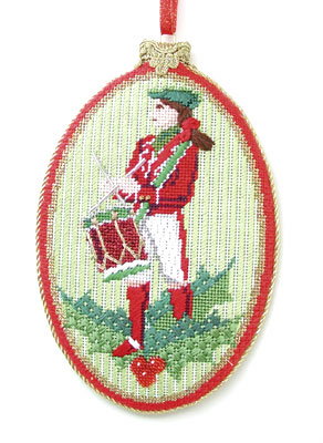 click here to view larger image of Twelve Drummers Drumming Ornament w/Stitch Guide (hand painted canvases)