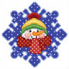 click here to view larger image of Cedric the Snowman (hand painted canvases)