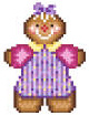 click here to view larger image of Purple Gingerbread Girl (hand painted canvases)