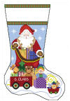 click here to view larger image of Santa and the Toys (hand painted canvases)
