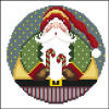 click here to view larger image of Santa and Candy Canes (hand painted canvases)