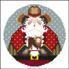 click here to view larger image of Cowboy Santa (hand painted canvases)