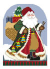 click here to view larger image of Santa and the Loot (hand painted canvases)