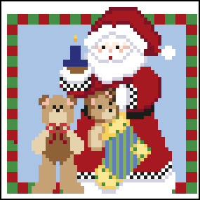 click here to view larger image of Santa  and the Bears (hand painted canvases)