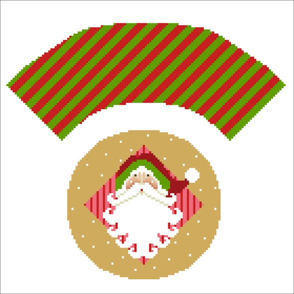 click here to view larger image of Santa Cupcake (hand painted canvases)