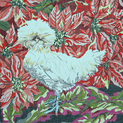click here to view larger image of Polish Crested Fowl (hand painted canvases)