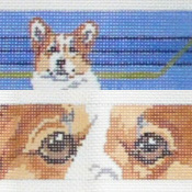 click here to view larger image of Corgi Belt (hand painted canvases)