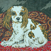 click here to view larger image of King Charles/Paisley (hand painted canvases)