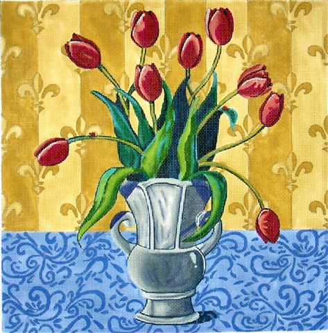 click here to view larger image of Tulips (hand painted canvases)