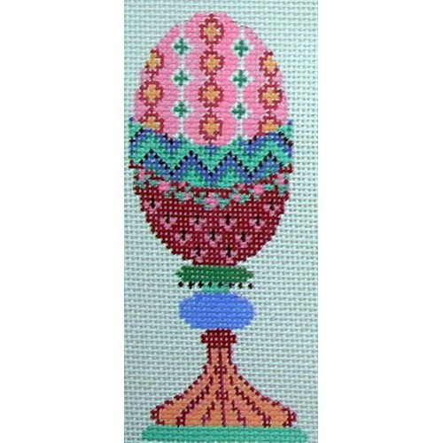 click here to view larger image of Decorative Egg on Stand VI (hand painted canvases)