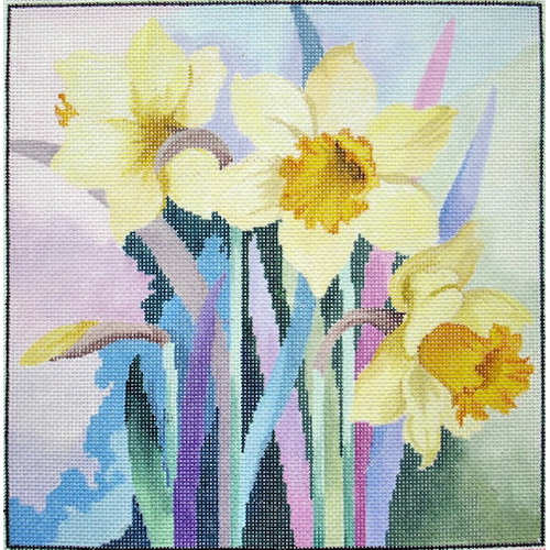 click here to view larger image of Daffodils II Watercolor (hand painted canvases)