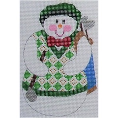 click here to view larger image of Golfer Snowman (hand painted canvases)