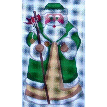 click here to view larger image of Green Santa  (hand painted canvases)