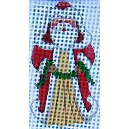 click here to view larger image of Red Santa w/ Garland  (hand painted canvases)