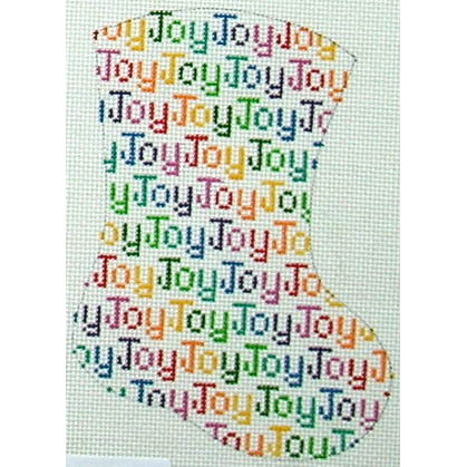 click here to view larger image of Joy - Stocking (hand painted canvases)
