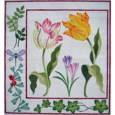 click here to view larger image of Botanical Tulip (hand painted canvases)