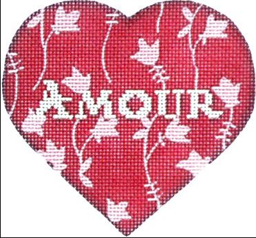 click here to view larger image of Amour Heart (hand painted canvases)
