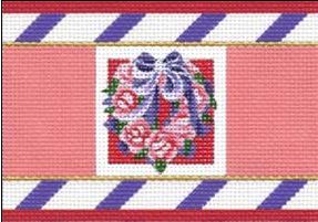 click here to view larger image of Floral Wreath Cracker (hand painted canvases)