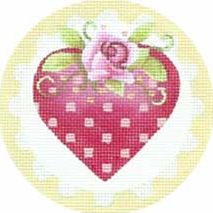click here to view larger image of Heart Ornament (hand painted canvases)
