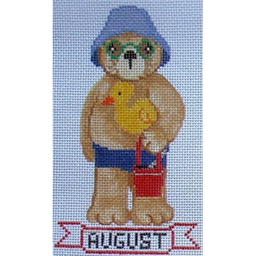 click here to view larger image of August Teddy Bear (hand painted canvases)