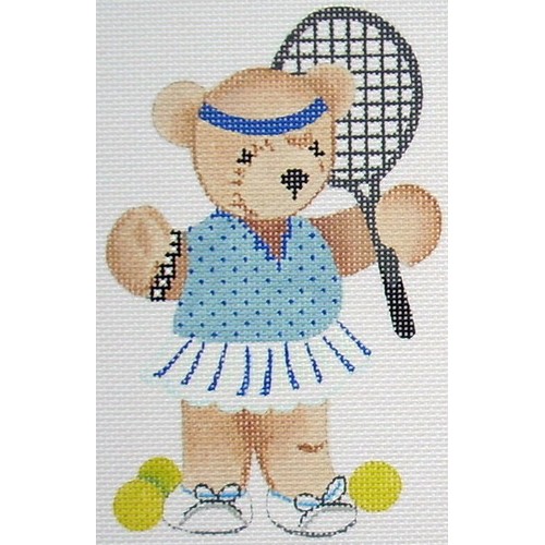 click here to view larger image of Tennis Teddy Bear (hand painted canvases)