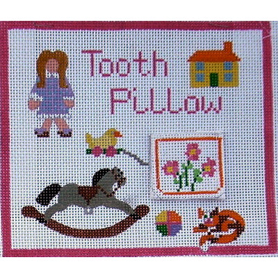 click here to view larger image of Girl Tooth Pillow (hand painted canvases)