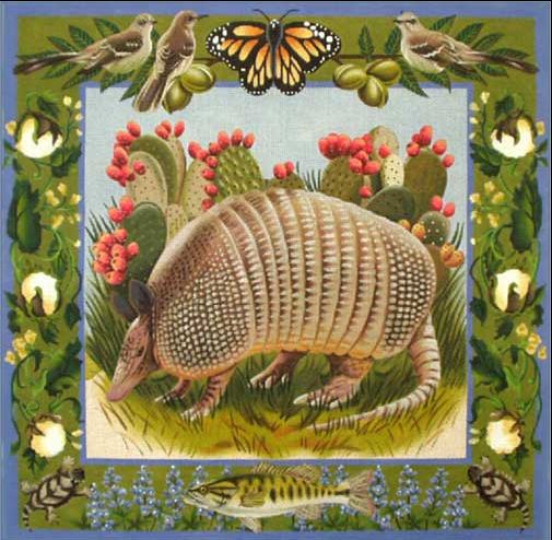 click here to view larger image of Armadillo (hand painted canvases)