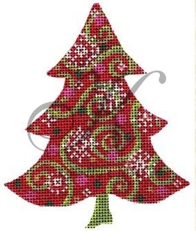 click here to view larger image of Red Snowflakes & Swirlz Tree Stitch Guide (books)