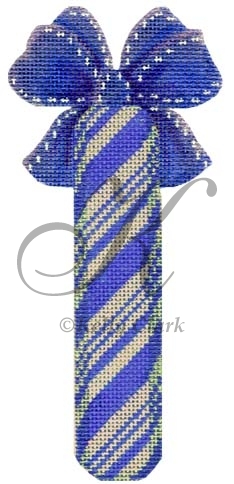 click here to view larger image of Periwinkle Striped Stick (hand painted canvases)