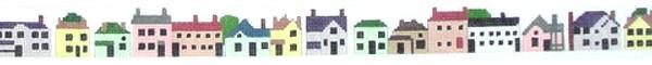 click here to view larger image of Old Houses (hand painted canvases)
