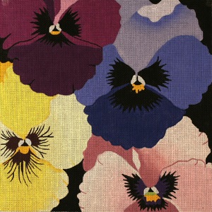 click here to view larger image of Pansies Galore (hand painted canvases)