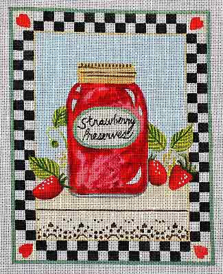 click here to view larger image of Strawberry Preserves (hand painted canvases)