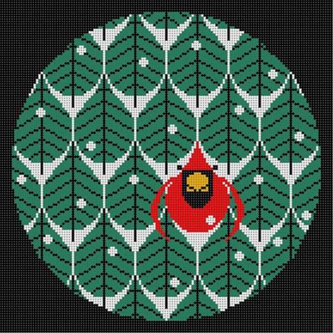 click here to view larger image of Coniferous Cardinal (hand painted canvases)