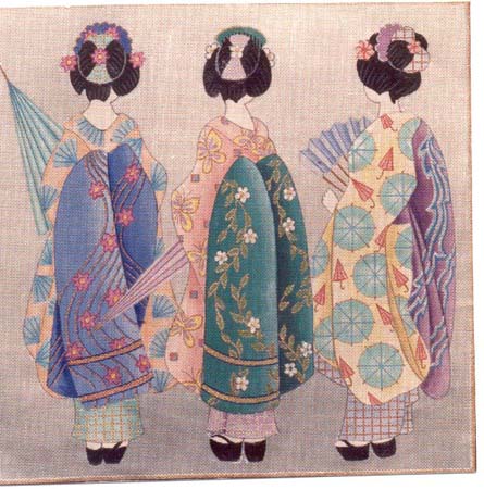 click here to view larger image of Kimono's (hand painted canvases)