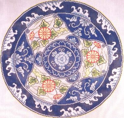 click here to view larger image of Round Imari (hand painted canvases)