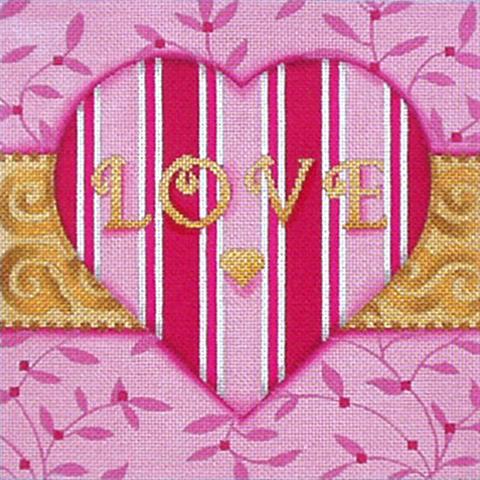 click here to view larger image of Love Heart (hand painted canvases)