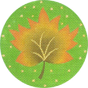 click here to view larger image of Leaf Ornament (hand painted canvases)
