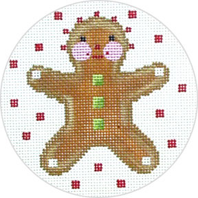 click here to view larger image of Gingerbread Man Ornament (hand painted canvases)
