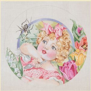 click here to view larger image of Nursery Rhymes - Little Miss Muffet (hand painted canvases)