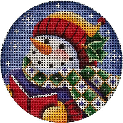 click here to view larger image of Caroler Snowman (hand painted canvases)