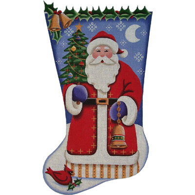 click here to view larger image of Tree Santa Stocking - 18ct (hand painted canvases)