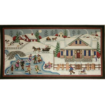 click here to view larger image of Winter Village  (hand painted canvases)