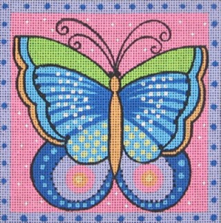click here to view larger image of Pink Butterfly (hand painted canvases)